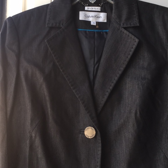 Calvin Klein charcoal gray black womens pant suit - Picture 6 of 8